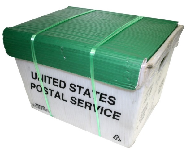 USPS Flat Tray with Green Lid