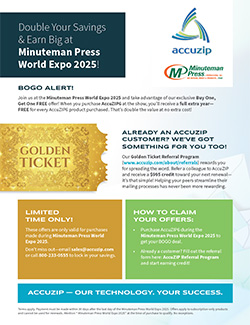 Minuteman Press World Expo BOGO Offer