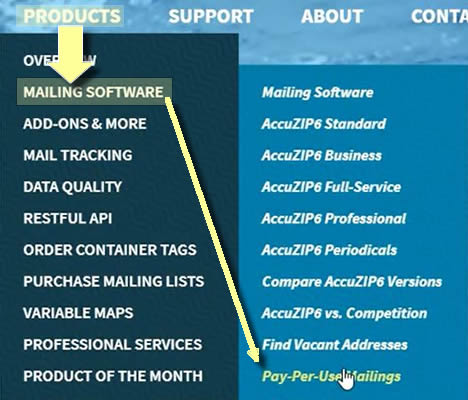 Select Products > Mailing Software > Variable Maps