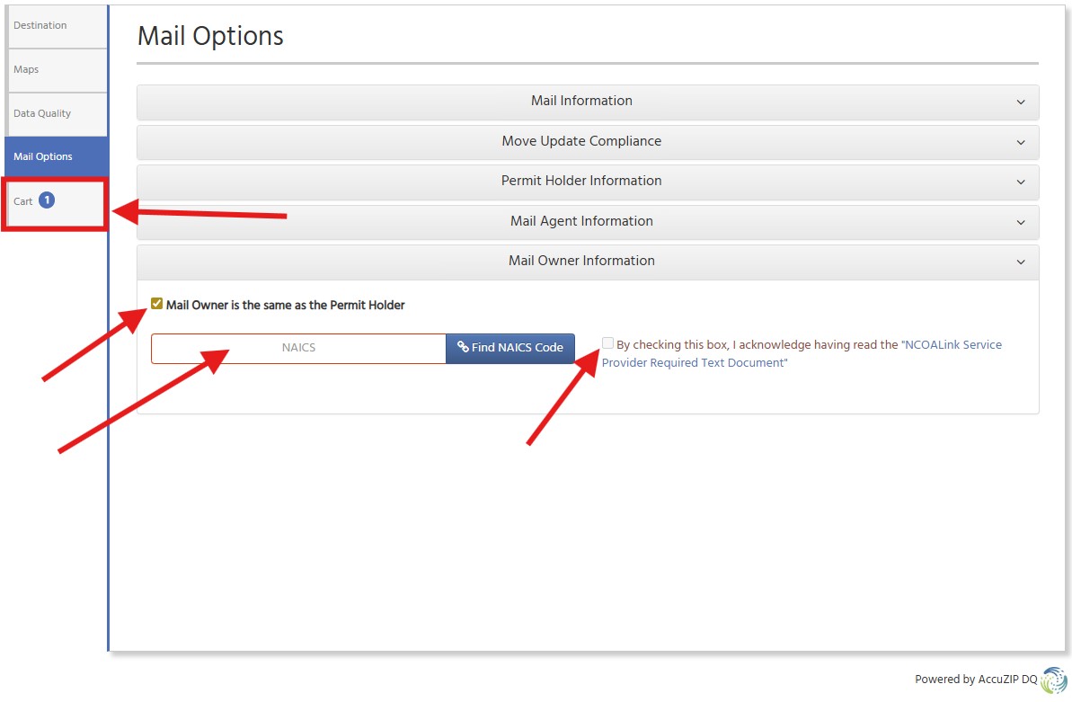 Mail Owner Setup Info