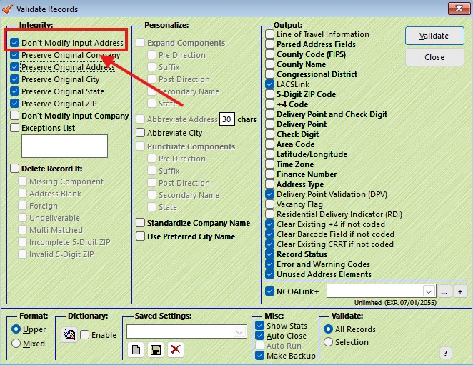 Don't Modify Input Address