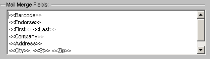 Mail Merge Fields